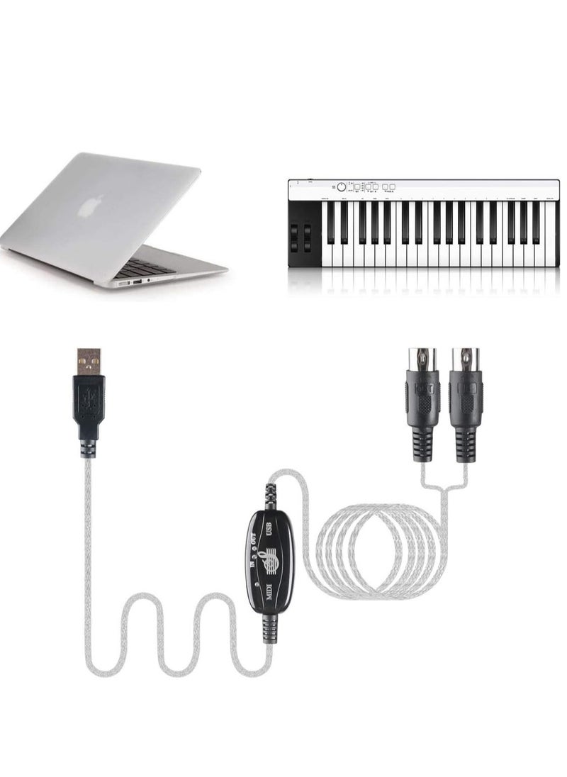 Generic USB MIDI Cable Converter TO PC Music Keyboard Adapter USB TO Keyboard PC MIDI Interface Adapter Cable  - Image 5