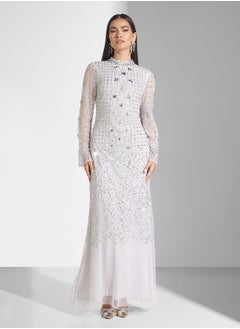 Embellished Crew Neck  Maxi Dress