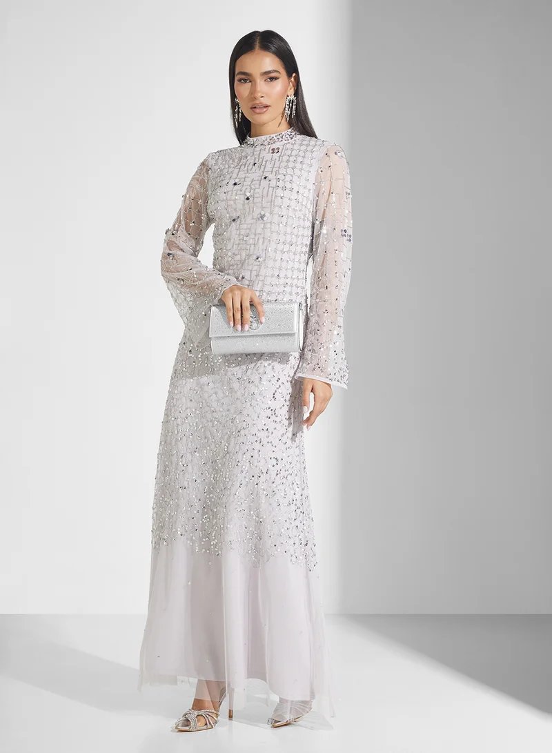 Amelia Rose Embellished Maxi Dress