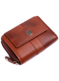 HAMMONDS FLYCATCHER HAMMONDS FLYCATCHER Wallet for Women - Genuine Leather Ladies Wallet - Tan - 14 Card Slots - RFID Protection - 3 ID Card Slots - Women's Wallet - Button Closure -Hand Wallet - Daily Use, Money Purse  - Image 1