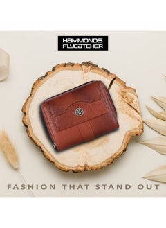 HAMMONDS FLYCATCHER HAMMONDS FLYCATCHER Wallet for Women - Genuine Leather Ladies Wallet - Tan - 14 Card Slots - RFID Protection - 3 ID Card Slots - Women's Wallet - Button Closure -Hand Wallet - Daily Use, Money Purse  - Image 2