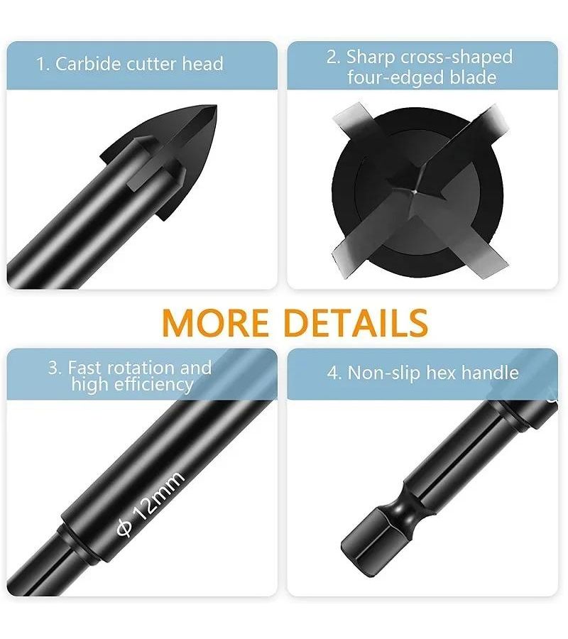 1pc Hex Ceramic Tile Drill Bit For Concrete Ceramic Cutting 5mm Opener Tool - Image 5