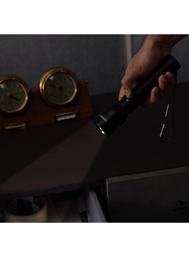 KRYPTON LED Flashlight with Power Bank – 8000mAh Battery, 2500 Lumens, 2000M Beam Range | CREE LED, 6 Light Modes (SOS, Flash), Type-C Charging | 12-Hour Runtime, Lightweight Aluminum Body | Ideal for Camping, Travel, Emergency - Image 4