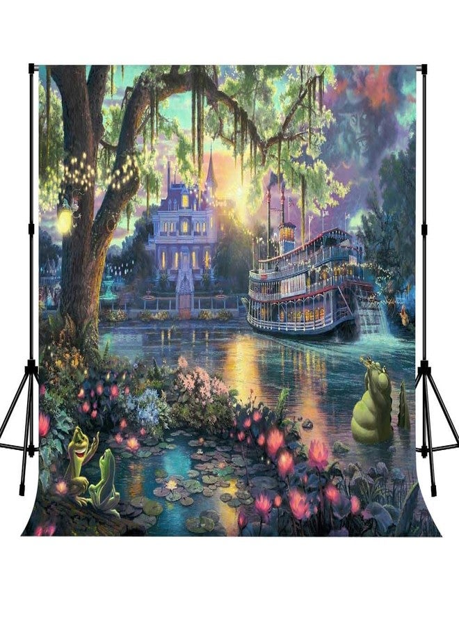 SSCSTS Palace Photography Background Fairy Tale Prince Princess Happiness Frog Castle Photography Background Studio Props (10x7ft) - Image 2