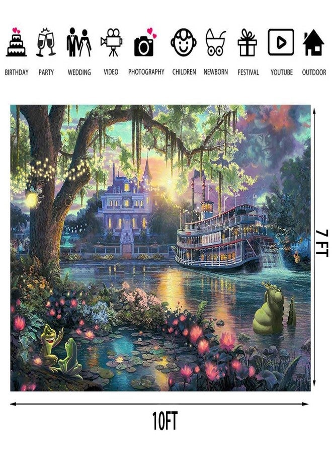 SSCSTS Palace Photography Background Fairy Tale Prince Princess Happiness Frog Castle Photography Background Studio Props (10x7ft) - Image 3
