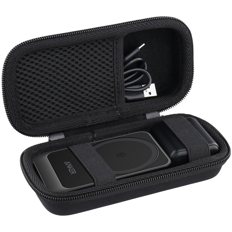 co2CREA Hard Case Compatible with Anker MagGo 3-in-1 Charging Station Qi2 Certified 15W MagSafe-Compatible Wireless Charger Stand, Black Case - Image 2