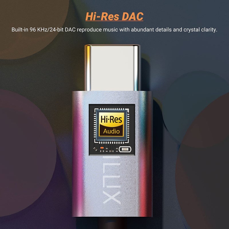 Cubilux USB C Headphone Adapter with 96KHz/24-bit DAC Compatible with Google Pixel 9/8/7/6 Pro, Pixel 8a/7a/6a, Pixel 5/4/3/2 XL, Type C to 3.5mm Earphone Audio Dongle - Image 2