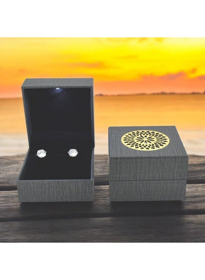 Moon Wood LED Light Box for Top or Earring (Grey, 2.75 x 2.75) - Image 2