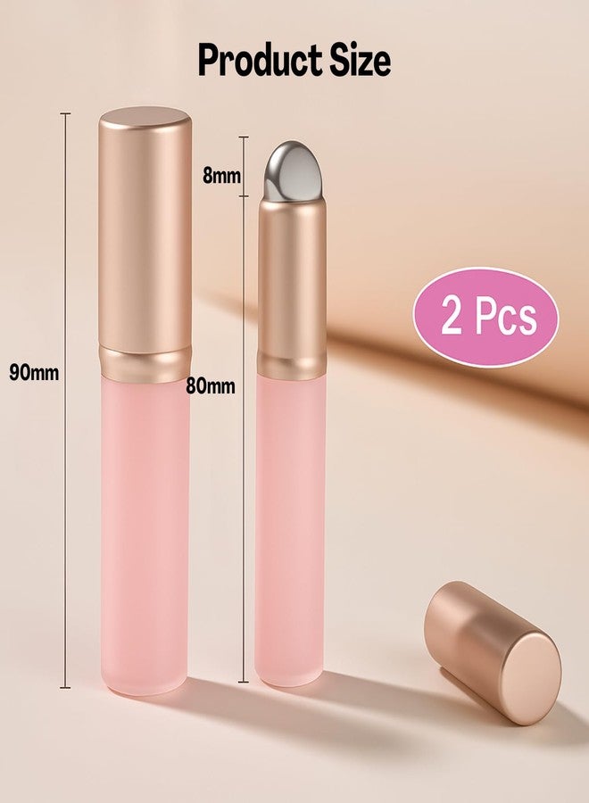 Flavizo 2 Pcs Silicone Lipstick Brush Applicator, Soft Flexible Lip Brushes for Lipstick Balm Gloss, Easy to Clean Lipstick Applicator and Concealer, Portable Lip Tool - Image 2