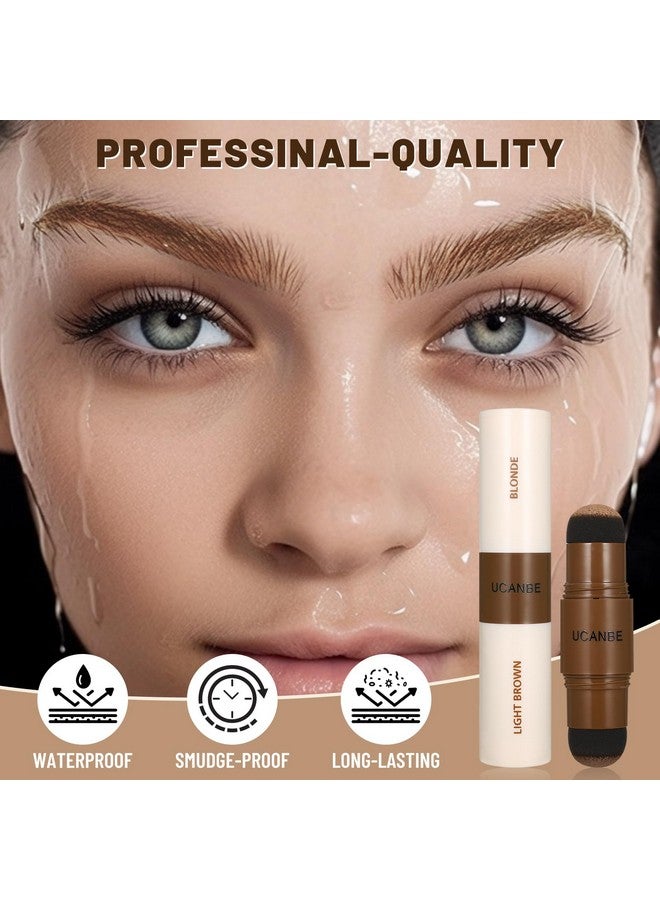 يوكانبي طقم استنسل لطوابع الحواجب مكون من 25 قطعة مع مرهم ختم الحواجب ثنائي اللون - Image 4