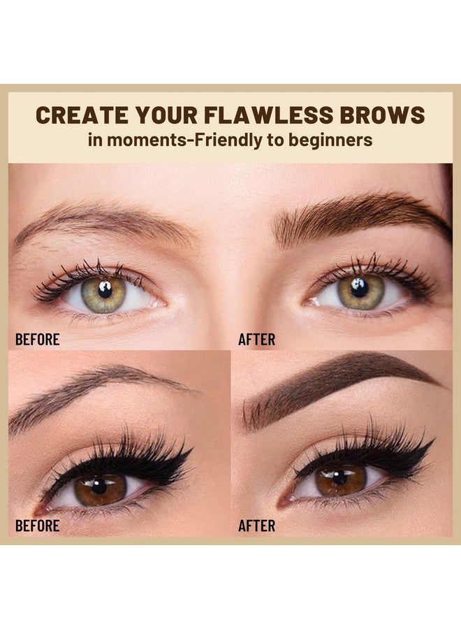 يوكانبي طقم استنسل لطوابع الحواجب مكون من 25 قطعة مع مرهم ختم الحواجب ثنائي اللون - Image 5