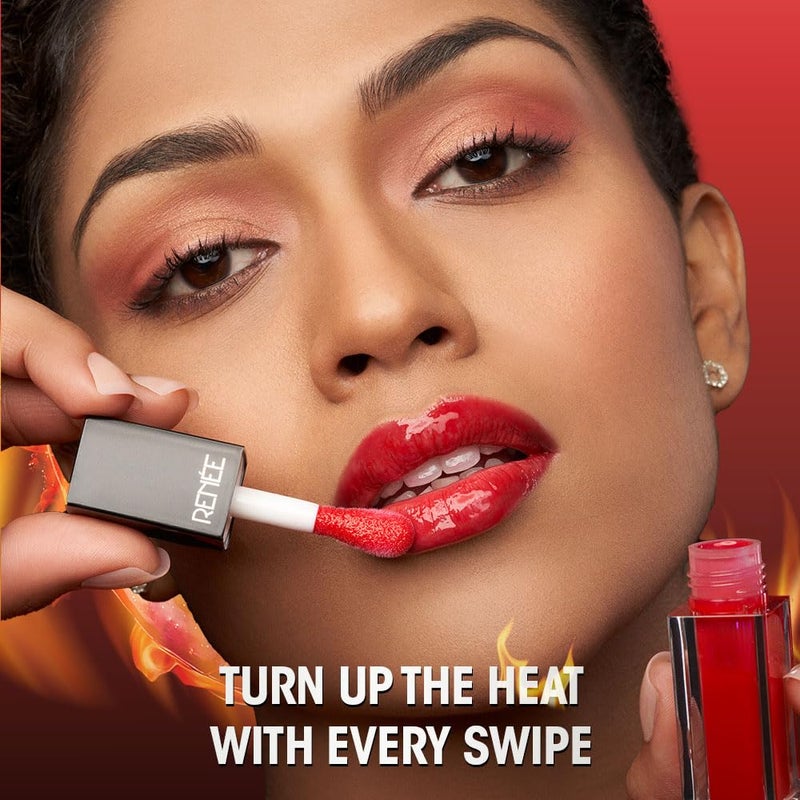 RENEE Hot Sauce Plumping Lip Gloss Cherry Chipotle Ultra Glossy Finish Lightweight Nourishing for Fuller Juicy Lips Jojoba Oil Sweet Almond Oil Vitamin E Infused - Image 5