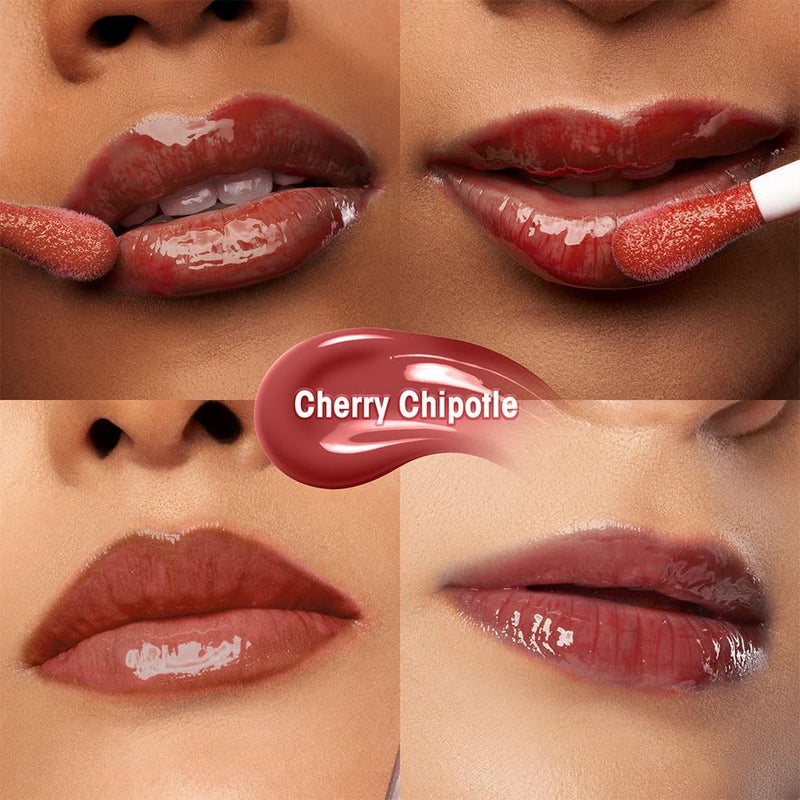 RENEE Hot Sauce Plumping Lip Gloss Cherry Chipotle Ultra Glossy Finish Lightweight Nourishing for Fuller Juicy Lips Jojoba Oil Sweet Almond Oil Vitamin E Infused - Image 3