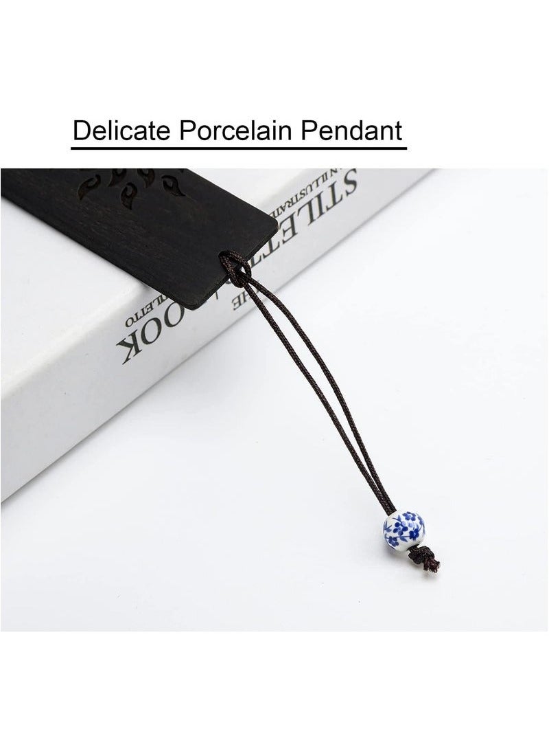 علامة كتب خشبية، علامة كتب هدية للرجال والنساء، إكسسوارات علامات الكتب (الشمس والشجرة) - Image 5