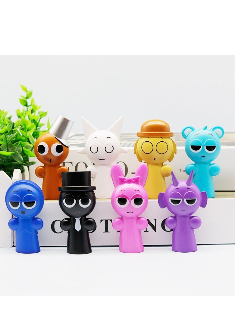 Rhythm Box Collectible Figure Sprunki, 8 cm Height, PVC Material, Stylish Pen Cap Decoration, Unique Gift Option.  - Image 1