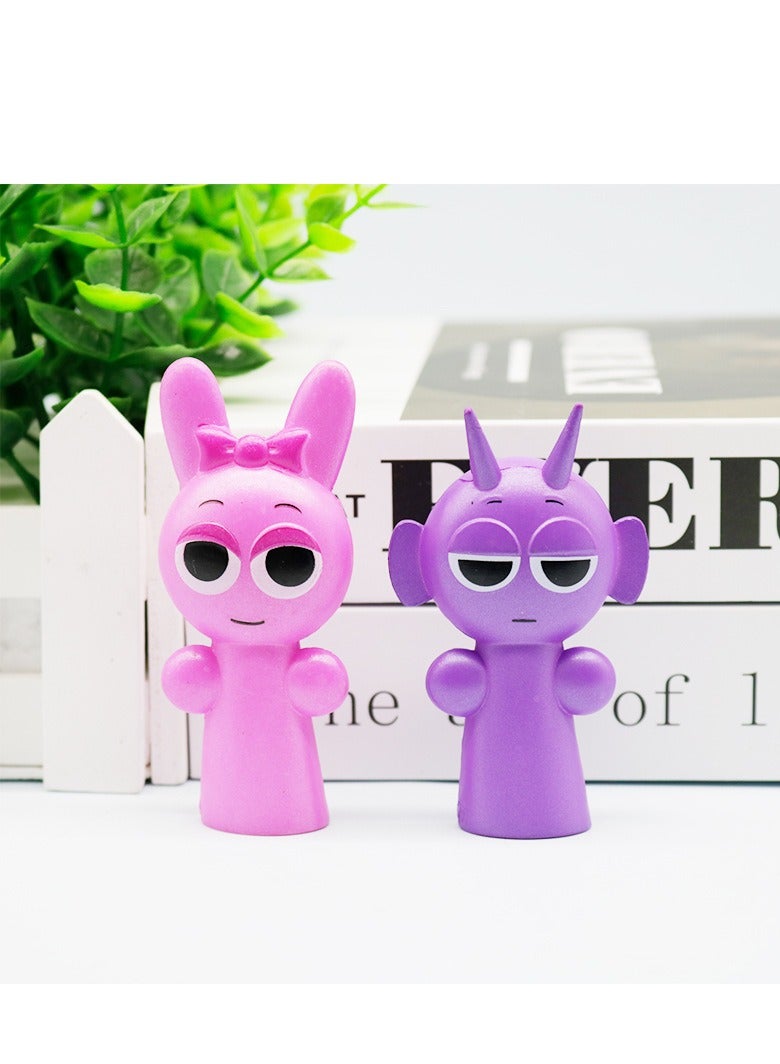 Rhythm Box Collectible Figure Sprunki, 8 cm Height, PVC Material, Stylish Pen Cap Decoration, Unique Gift Option.  - Image 3