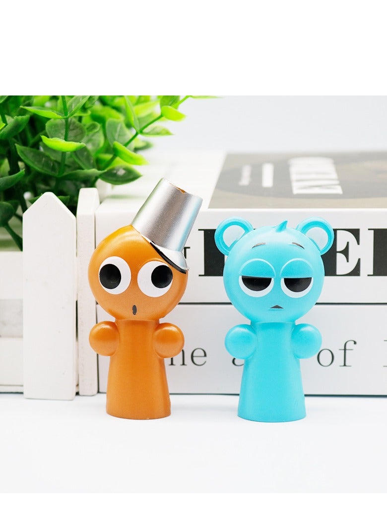 Rhythm Box Collectible Figure Sprunki, 8 cm Height, PVC Material, Stylish Pen Cap Decoration, Unique Gift Option.  - Image 4