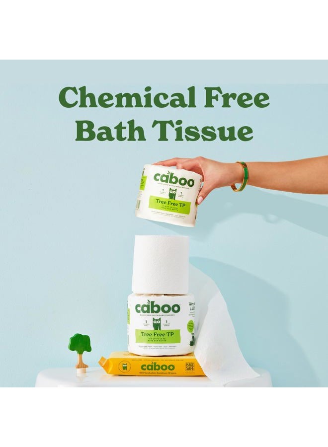 CABOO Tree Free Bamboo Toilet Paper, Plastic Free, Eco Friendly Chemical Septic Safe Biodegradable Bath Tissue, Quick Dissolving 2 Ply Sheets, 300 Sheets Per Roll, 9 Double Rolls - Image 5