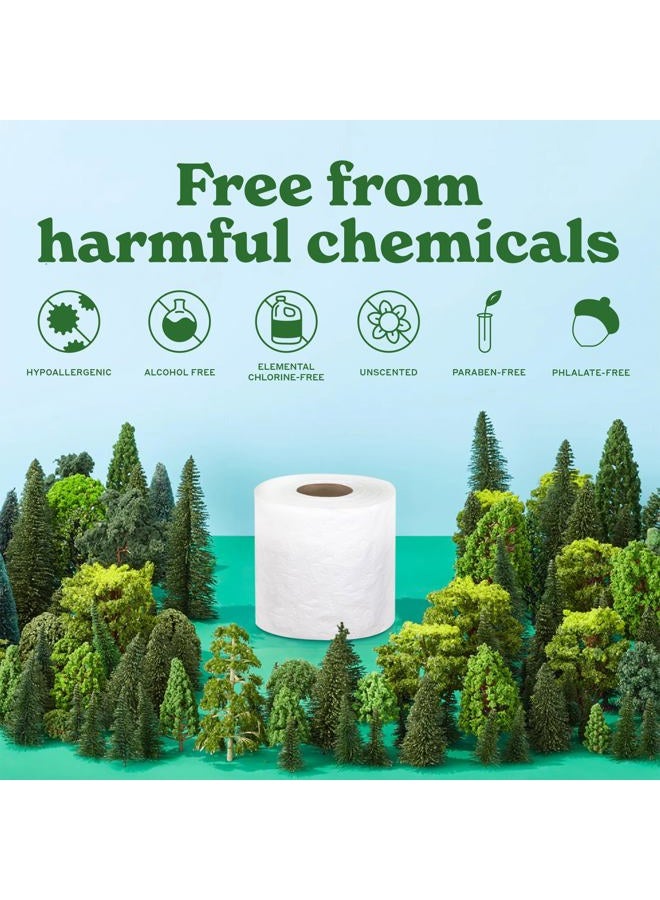 CABOO Tree Free Bamboo Toilet Paper, Plastic Free, Eco Friendly Chemical Septic Safe Biodegradable Bath Tissue, Quick Dissolving 2 Ply Sheets, 300 Sheets Per Roll, 9 Double Rolls - Image 4