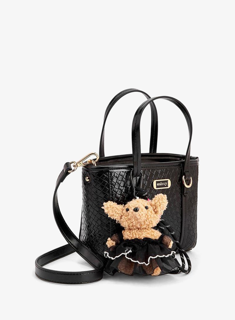MISSY Tote With Waffle Embossing And Multiple Charms - Image 3
