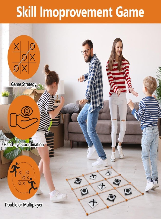 MALLMALL6 Giant Tic Tac Toe Game Summer Outdoor, 4Ft X 4Ft No Assembly Wooden Toss Indoor Game with 10 Widen Weighted Bean Bag, Large Yard Backyard Lawn Carnival Camping Toss Across for Family Adults - Image 4