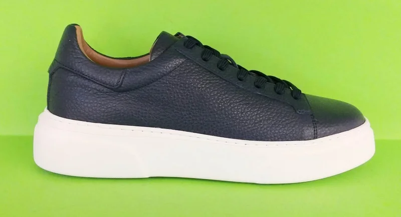 باجز شوز Bagsshoes 2501 Footcap Men's Genuine Leather High Sole Premium Sneaker Shoes
