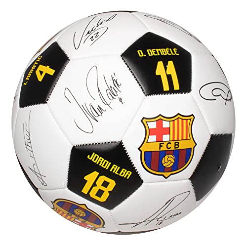 Maccabi Official FC Barcelona Soccer Ball with Player Signatures and Player Numbers, Size 5 - Image 3