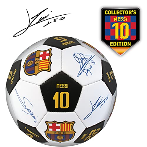 Maccabi Official FC Barcelona Soccer Ball with Player Signatures and Player Numbers, Size 5 - Image 1