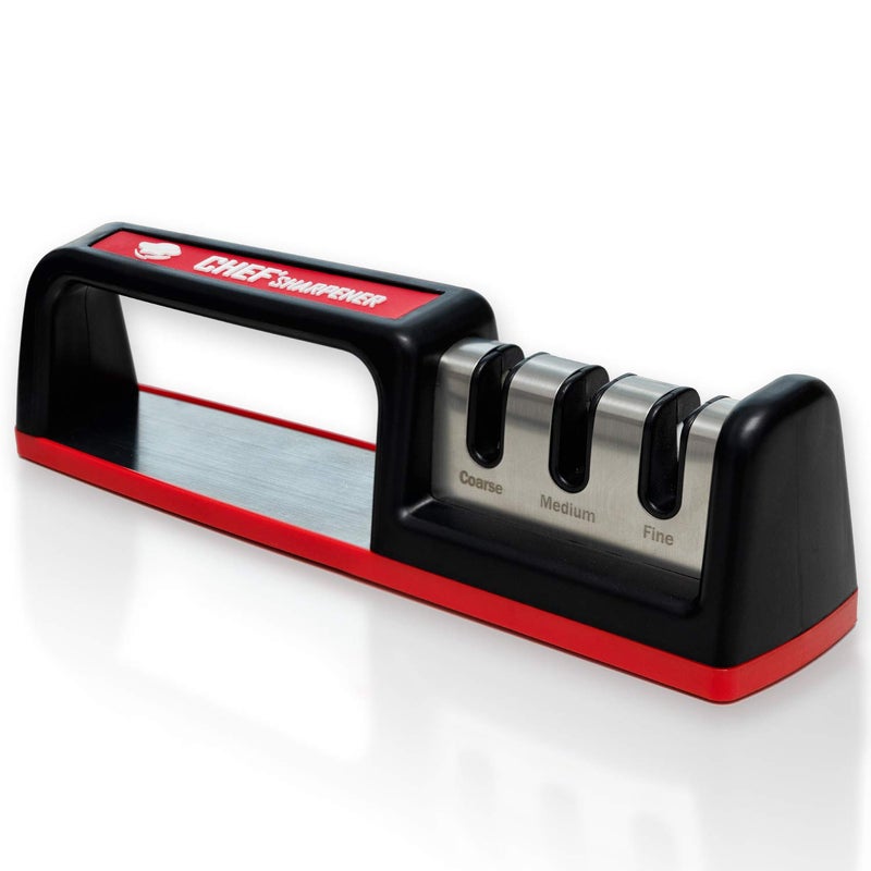 Cubikook Kitchen Knife Sharpener  Complete 3stage Knife Sharpener CST01 with Diamond Dust Rods Sturdy Design Nonslip Base Pat Easy and Safe to Use Fast and Effective Manual Sharpening Tool