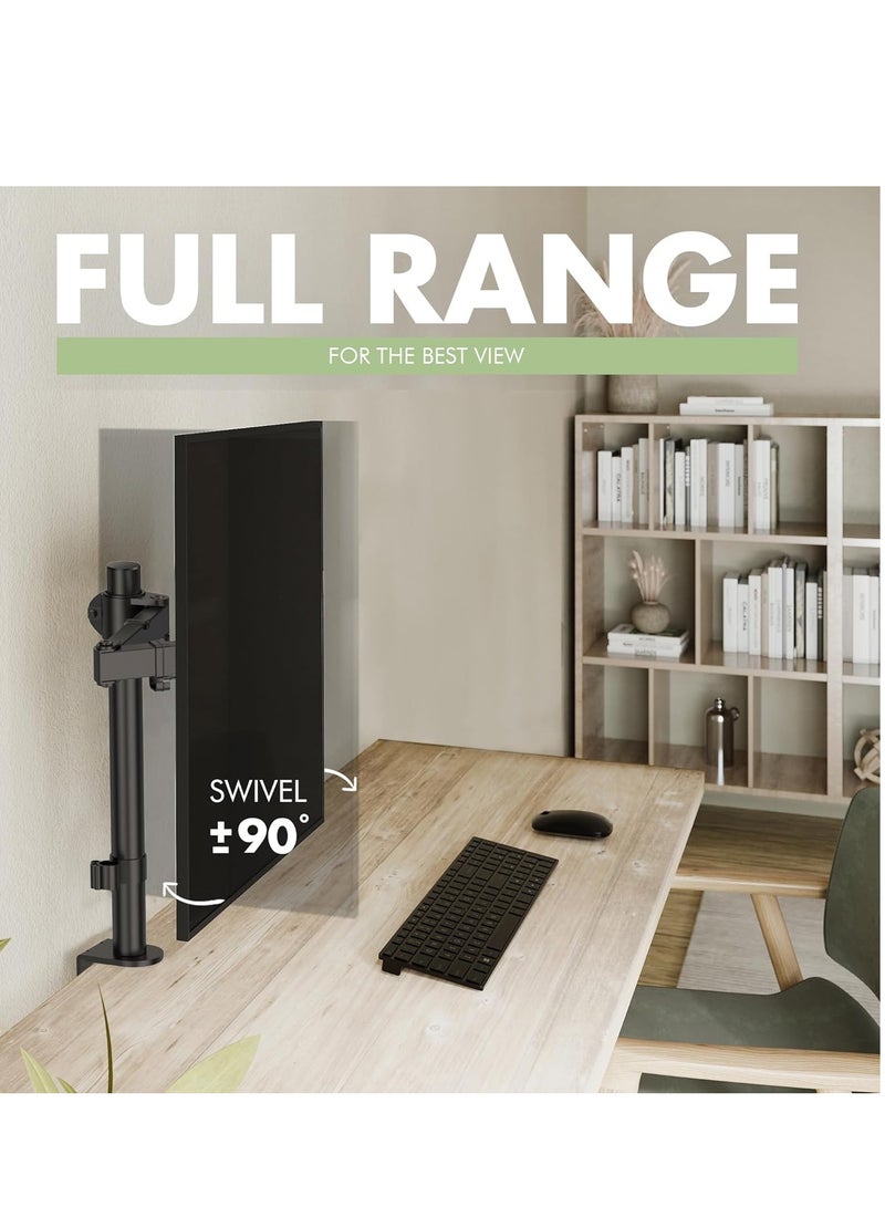 Desktop Monitor Stand, 13-27 Inch LED LCD Monitor Holder, Computer Monitor Holder with Clamp - Image 2