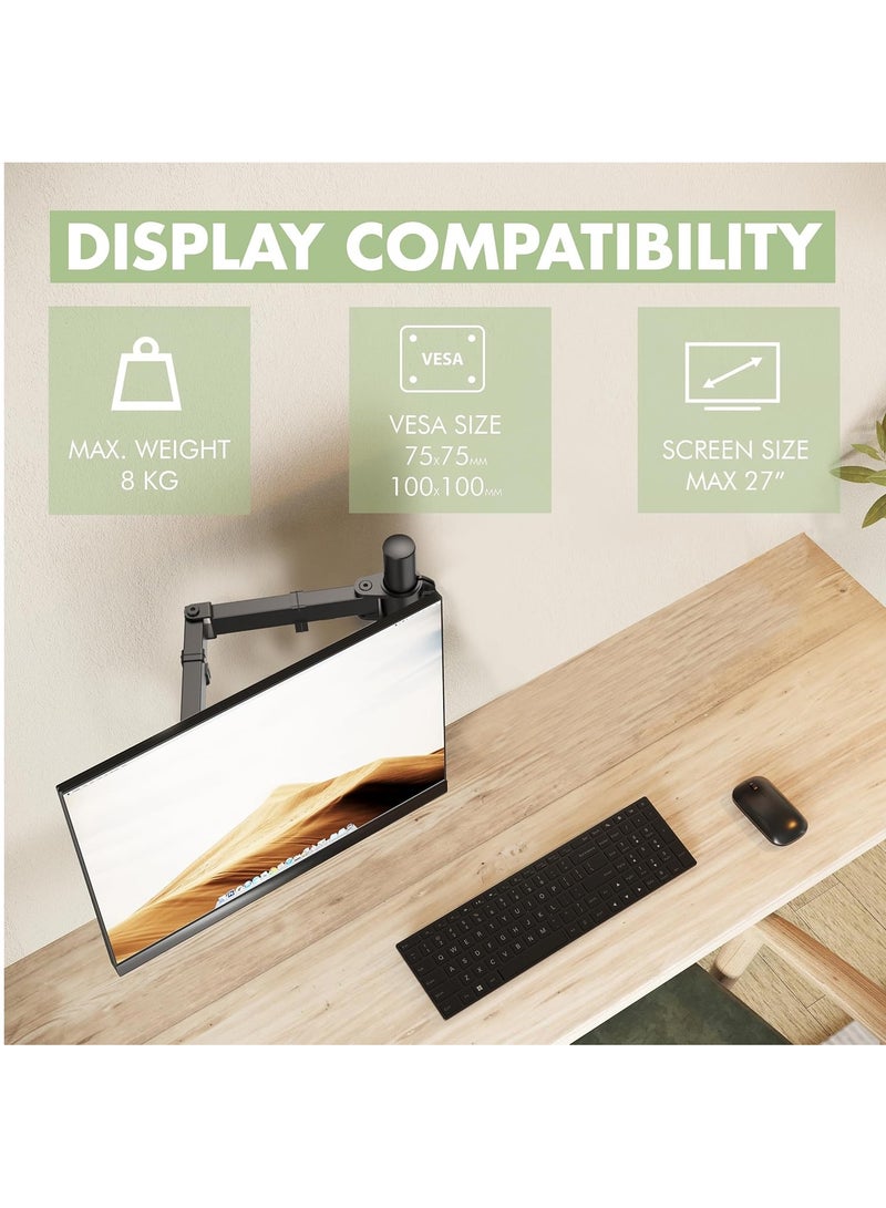 Desktop Monitor Stand, 13-27 Inch LED LCD Monitor Holder, Computer Monitor Holder with Clamp - Image 4