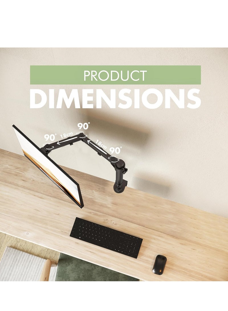 Desktop Monitor Stand, 13-27 Inch LED LCD Monitor Holder, Computer Monitor Holder with Clamp - Image 5