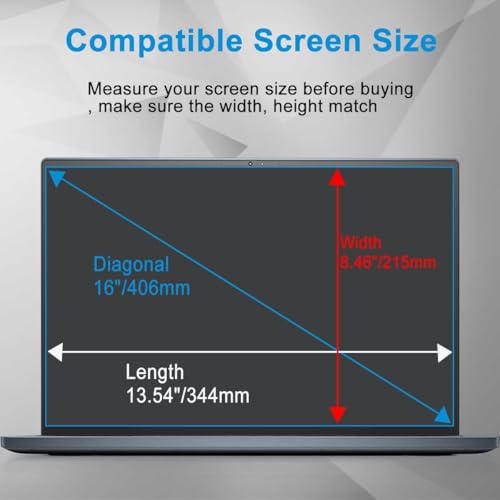 CASOSHIELD Screen Protector Compatible for 2023 2022 ASUS ROG/TUF 16 inch Gaming Laptop, Zephyrus M16/ Strix G16, TUF A16 16 inch Gaming Laptop, Eye Protection Anti Glare- Matte - Image 2