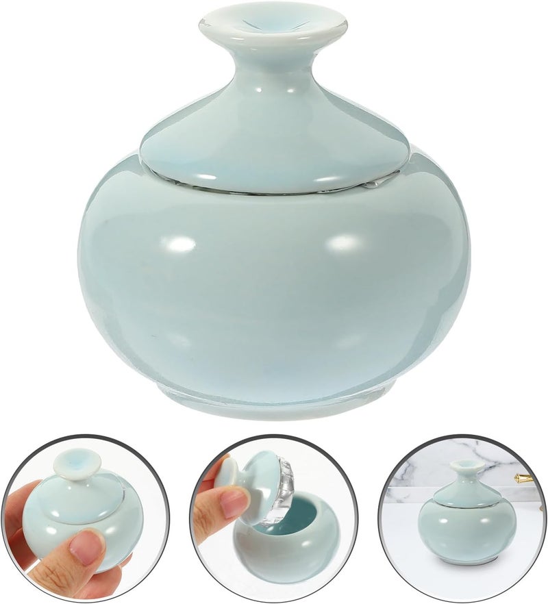 Ceramic Lip Balm Container with Lid Mini Sealed Refillable Cosmetic Sample Jar Travel Cream Case for Personal Care - Image 4