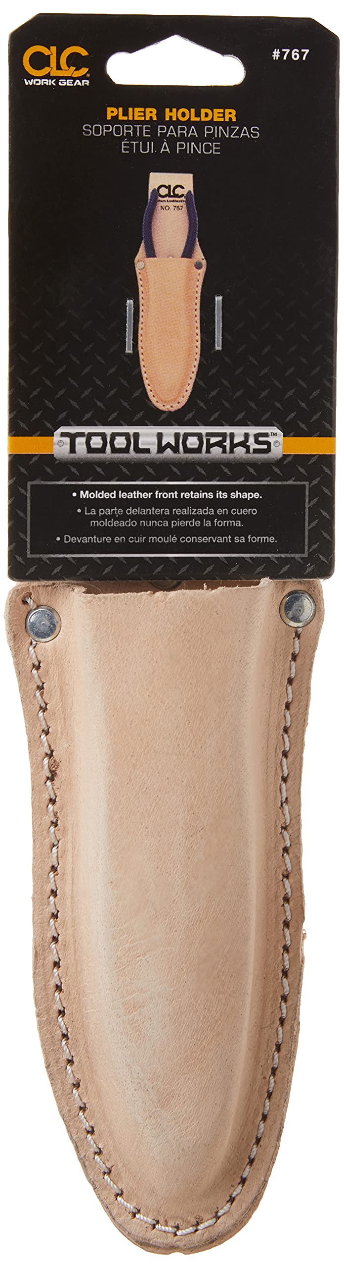 Custom Leathercraft حامل كماشة من كاستم ليذر كرافت 767، 2.5 بوصة، جلد علوي، بني، 1 قطعة (عبوة من 1) - Image 2