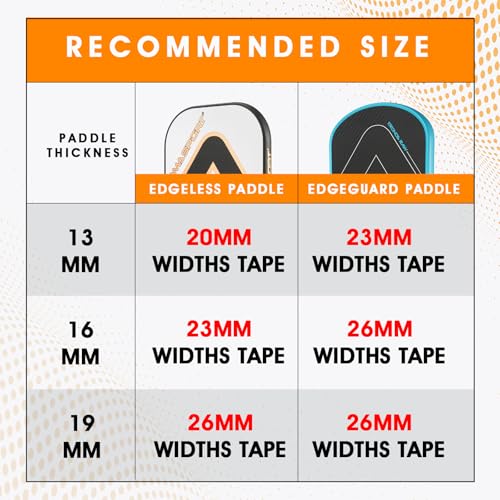 AMA SPORT Pickleball Paddle Edge Guard Tape 3 Pack Edge Protection Tapes 26mm Width Paddle Edge Cover Perfectly Fits Curved Edge Without Wrinkling (Magical Pink) - Image 4