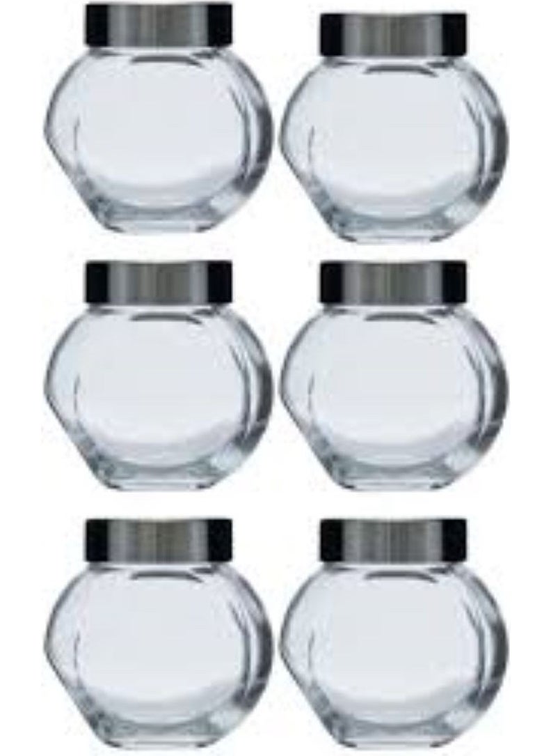 6 Piece Metal Lid Glass Spice Jar Set with Spoon - pzsku/Z15FE47CA92F769FEC36FZ/45/_/1730550609/8dfe721f-aa93-4ad4-adf5-1f24d4c160c1