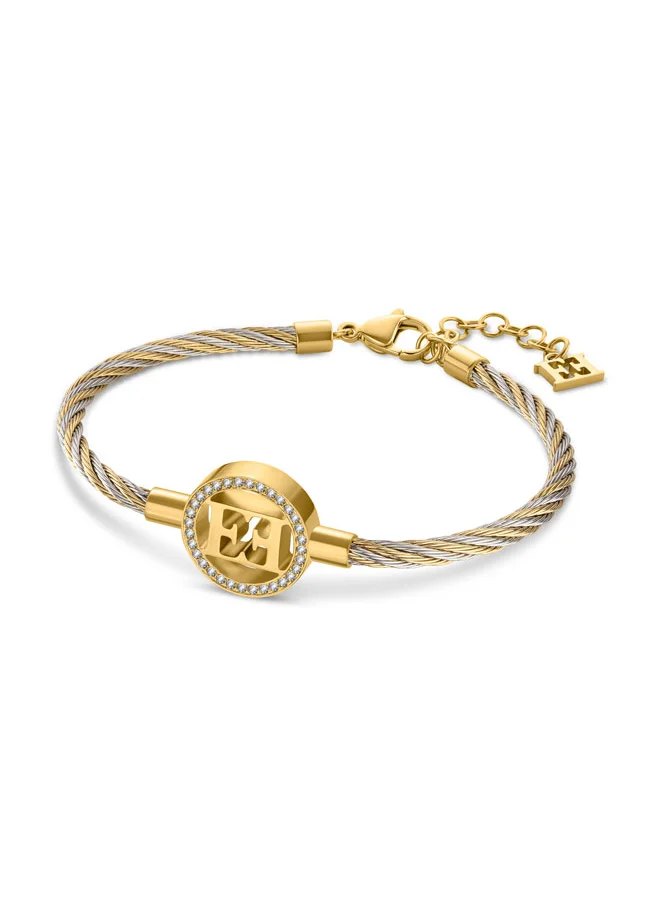 إسكادا Isabella Two Tone Silk Cord Bracelet with Gold