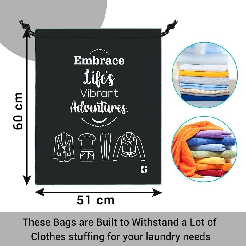 Kuber Industries Pack of 3 Travel Organizer Combo Set Cloth Storage Bags WaterResistant Organizer for ShoeGarmentsLaundryLingerie Cloth Carrying Bag SmallMediumLarge Black - Image 3