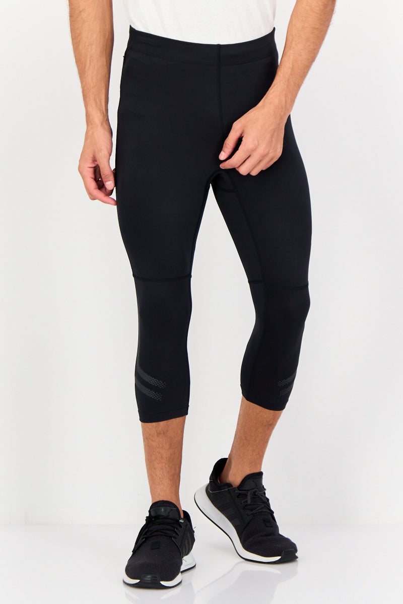 asics Men Sportswear Fit 3/4 Running Tights, Black - Image 1