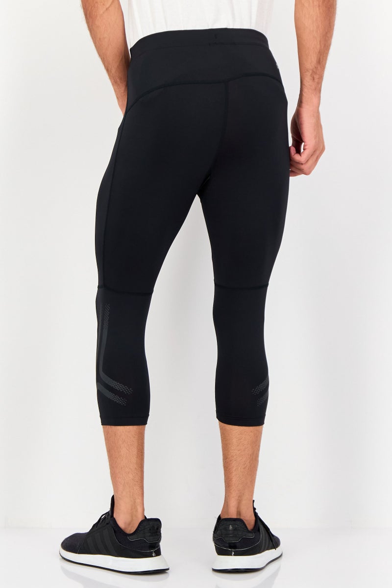 asics Men Sportswear Fit 3/4 Running Tights, Black - Image 2