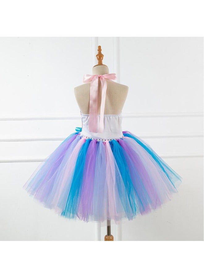Beauenty 2-Piece Cosplay Inspired Cotton Polyester Rainbow Birthday Party Outfit - Image 4