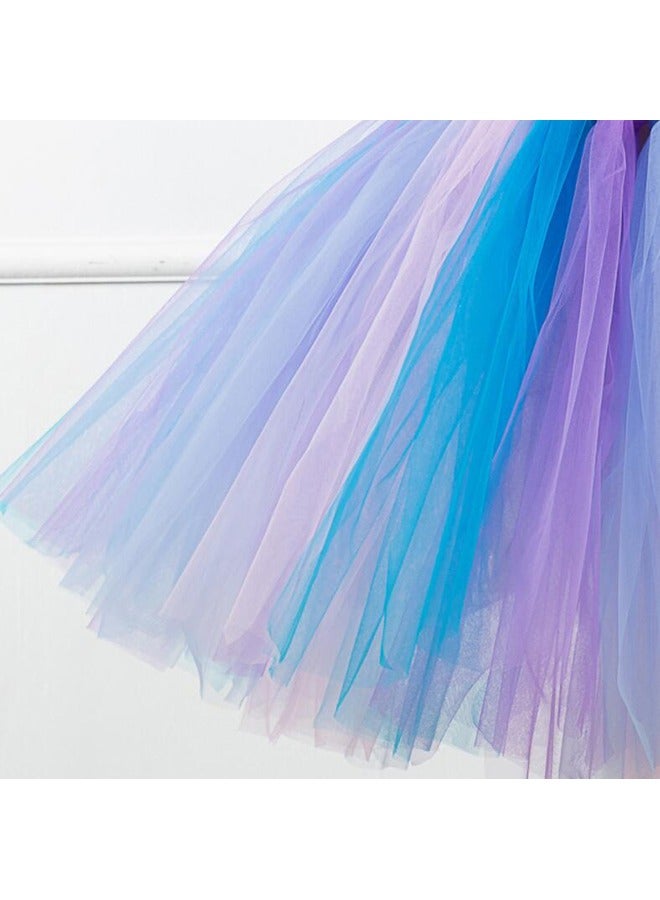 Beauenty 2-Piece Cosplay Inspired Cotton Polyester Rainbow Birthday Party Outfit - Image 5