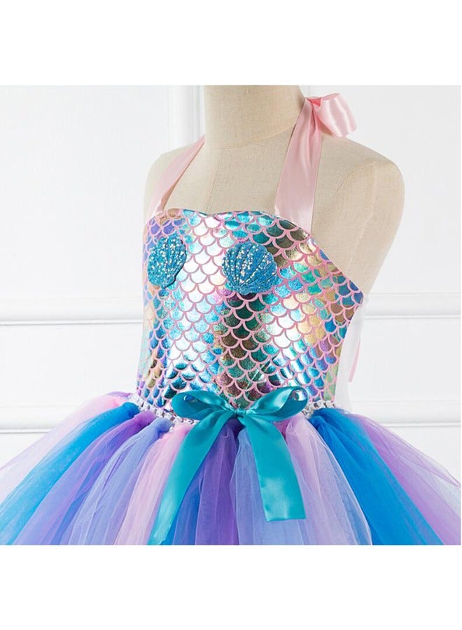 Beauenty 2-Piece Cosplay Inspired Cotton Polyester Rainbow Birthday Party Outfit - Image 2