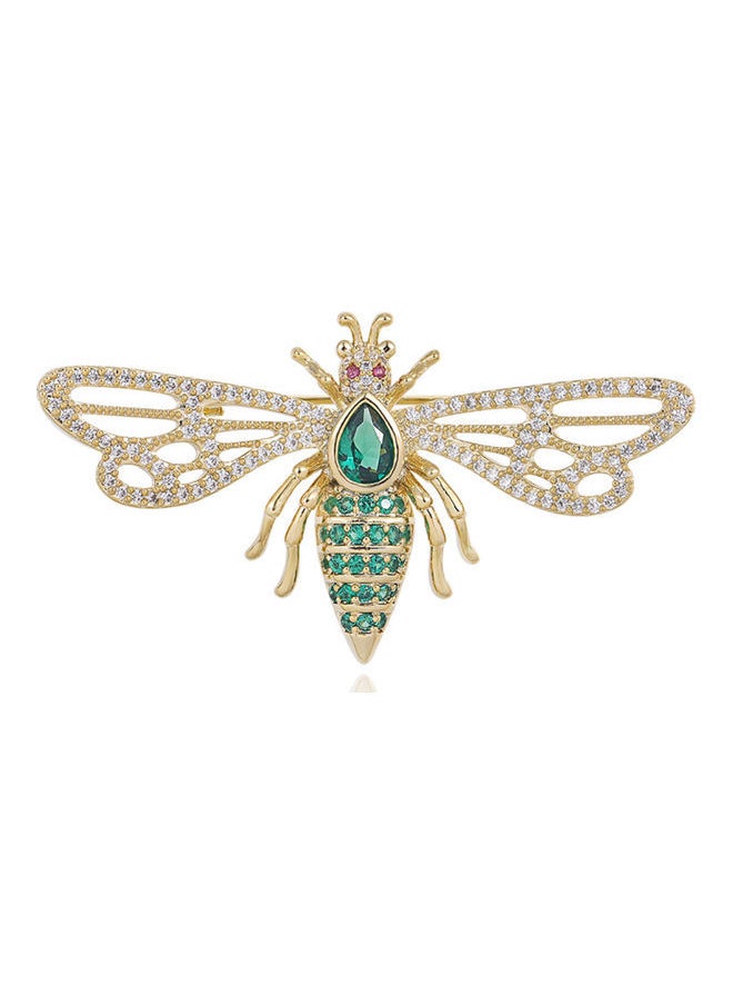 NIBEMINENT - Cute Dragonfly Shape Inlaid Brooch - Image 1
