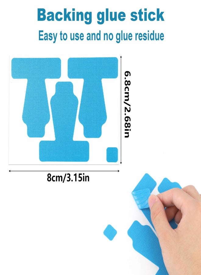 lasuroa 10pcs Thumb Support Tape, Self-Adhesive Kinesiology Thumb Support Brace Protective Straps Stretchy Athletic Tape for Sport Housework Joint Supporting (Blue) - Image 2