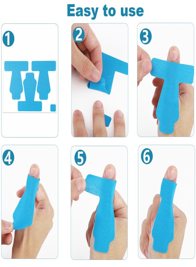lasuroa 10pcs Thumb Support Tape, Self-Adhesive Kinesiology Thumb Support Brace Protective Straps Stretchy Athletic Tape for Sport Housework Joint Supporting (Blue) - Image 5