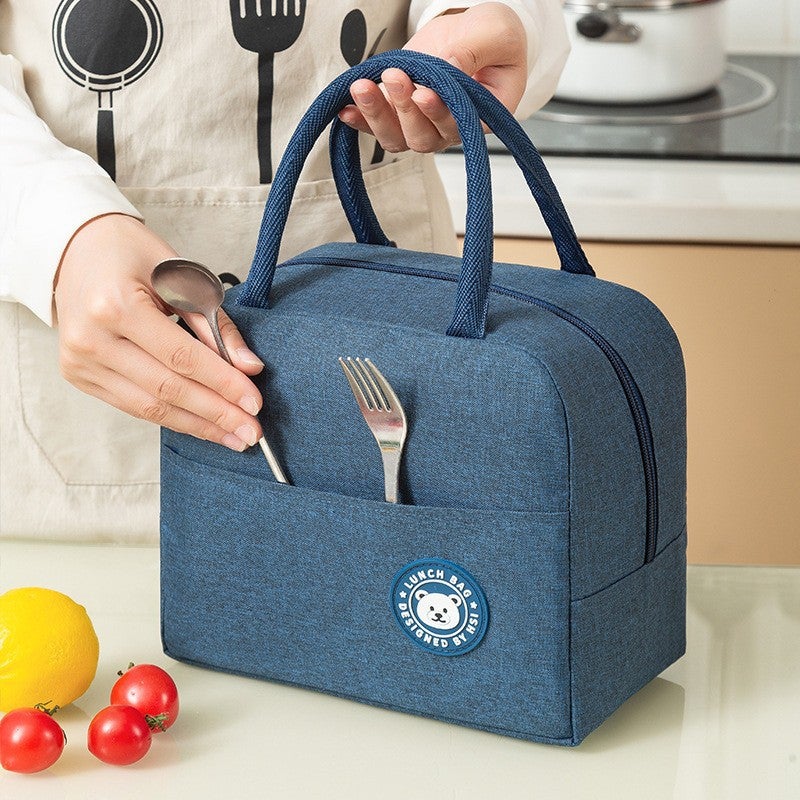 Lunch Box Bag Portable Aluminum Foil Insulated Lunch Bag Primary School Student Lunch Box Storage Bag Office Worker Lunch Bag One-Piece Delivery - Image 2