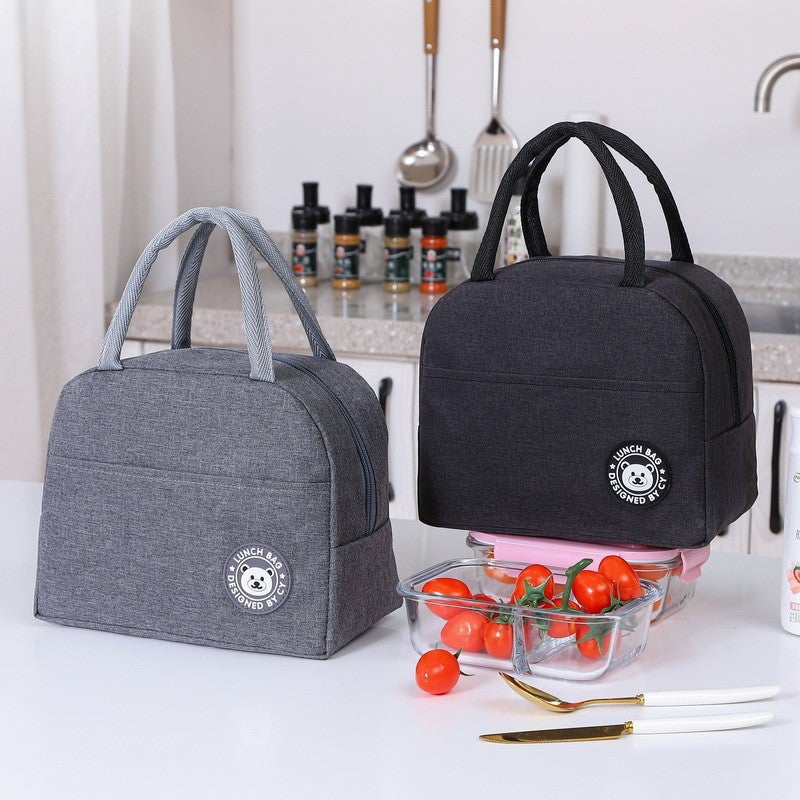 Lunch Box Bag Portable Aluminum Foil Insulated Lunch Bag Primary School Student Lunch Box Storage Bag Office Worker Lunch Bag One-Piece Delivery - Image 4