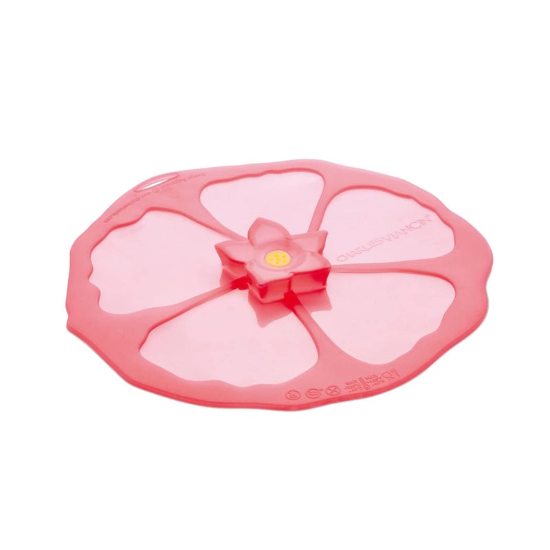 Charles Viancin  Hibiscus Silicone Lid for Food Storage and Cooking  820cm  Airtight Seal on Any Smooth Rim Surface  BPAFree  Oven Microwave Freezer Stovetop and Dishwasher Safe